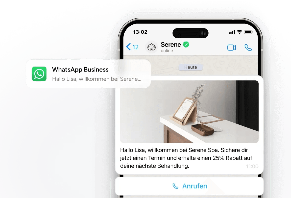 KI-Berater beantwortet eine Anfrage automatisch in WhatsApp